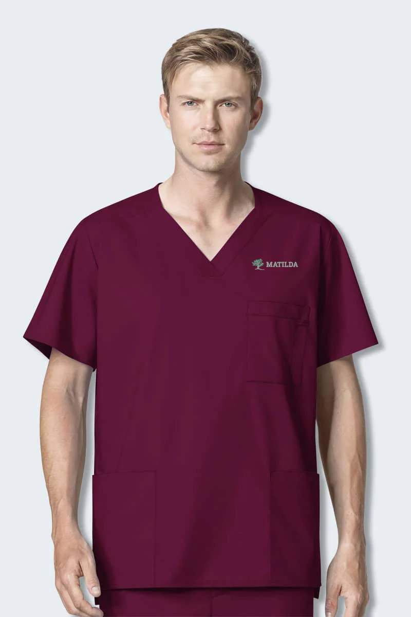 103 MATILDA WonderWORK Men's Multi-Pocket Scrub Top - Image 2