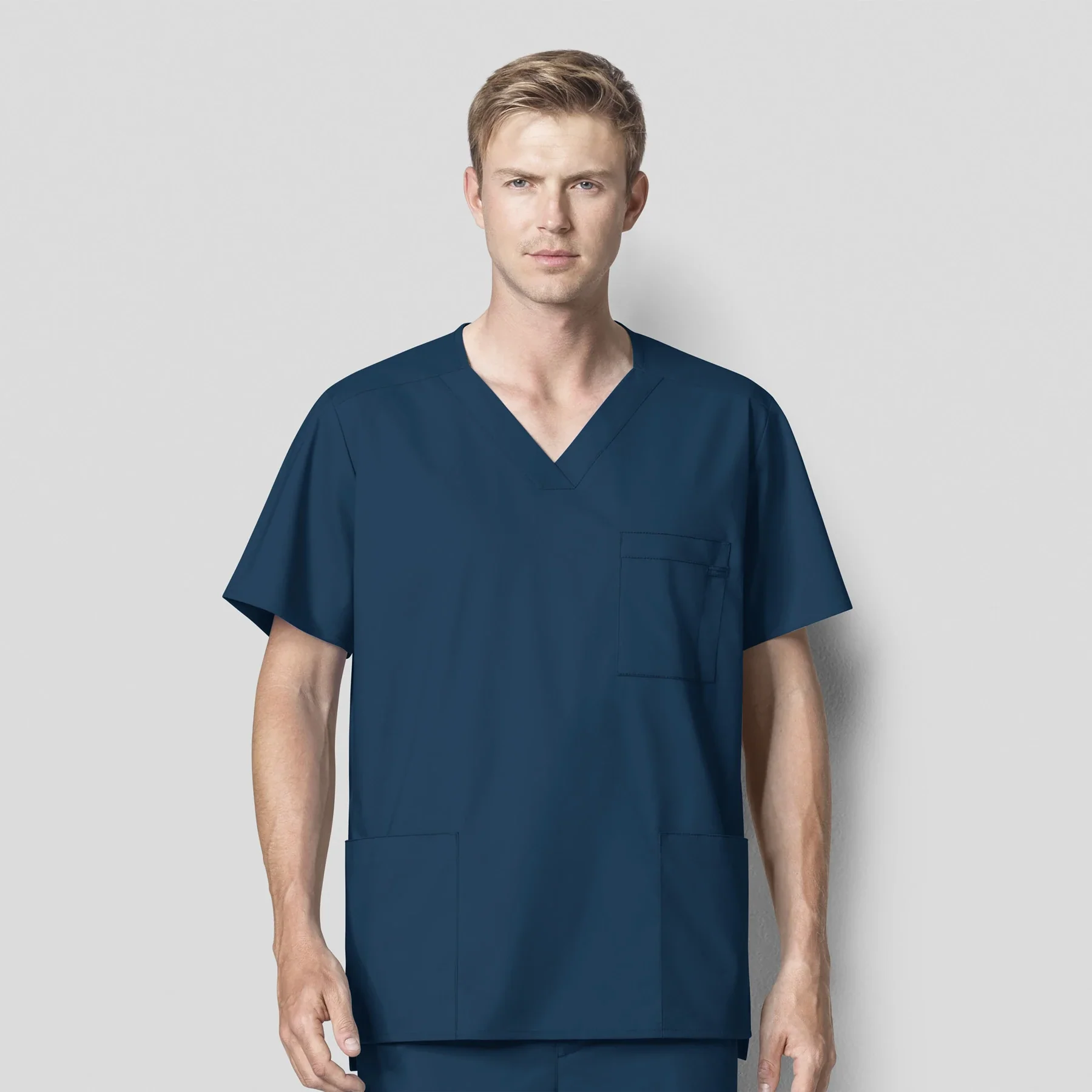 103 WonderWORK Men's Multi-Pocket Scrub Top - Image 17