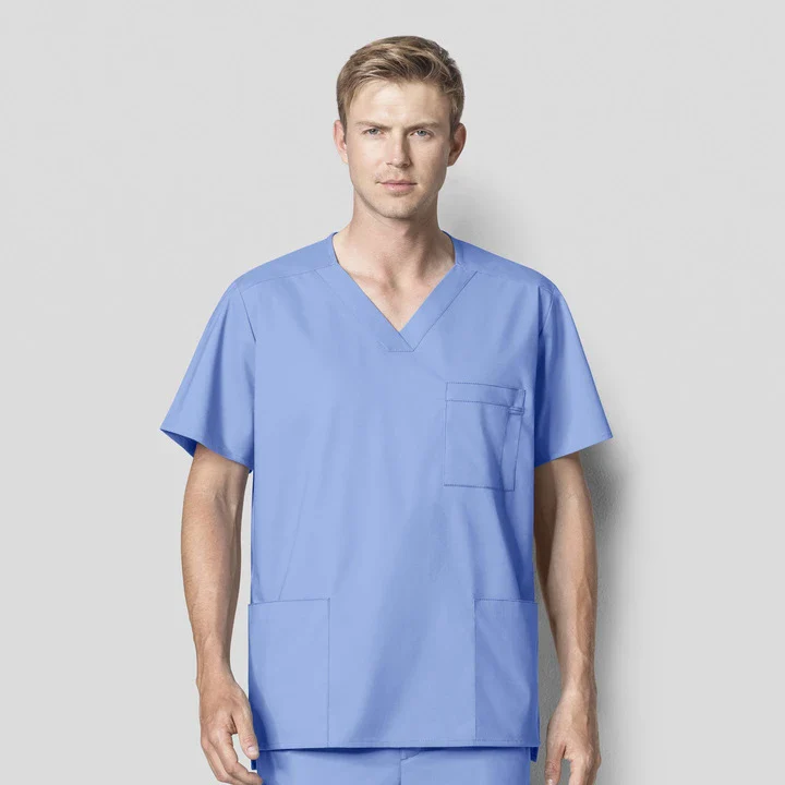 103 WonderWORK Men's Multi-Pocket Scrub Top - Image 18