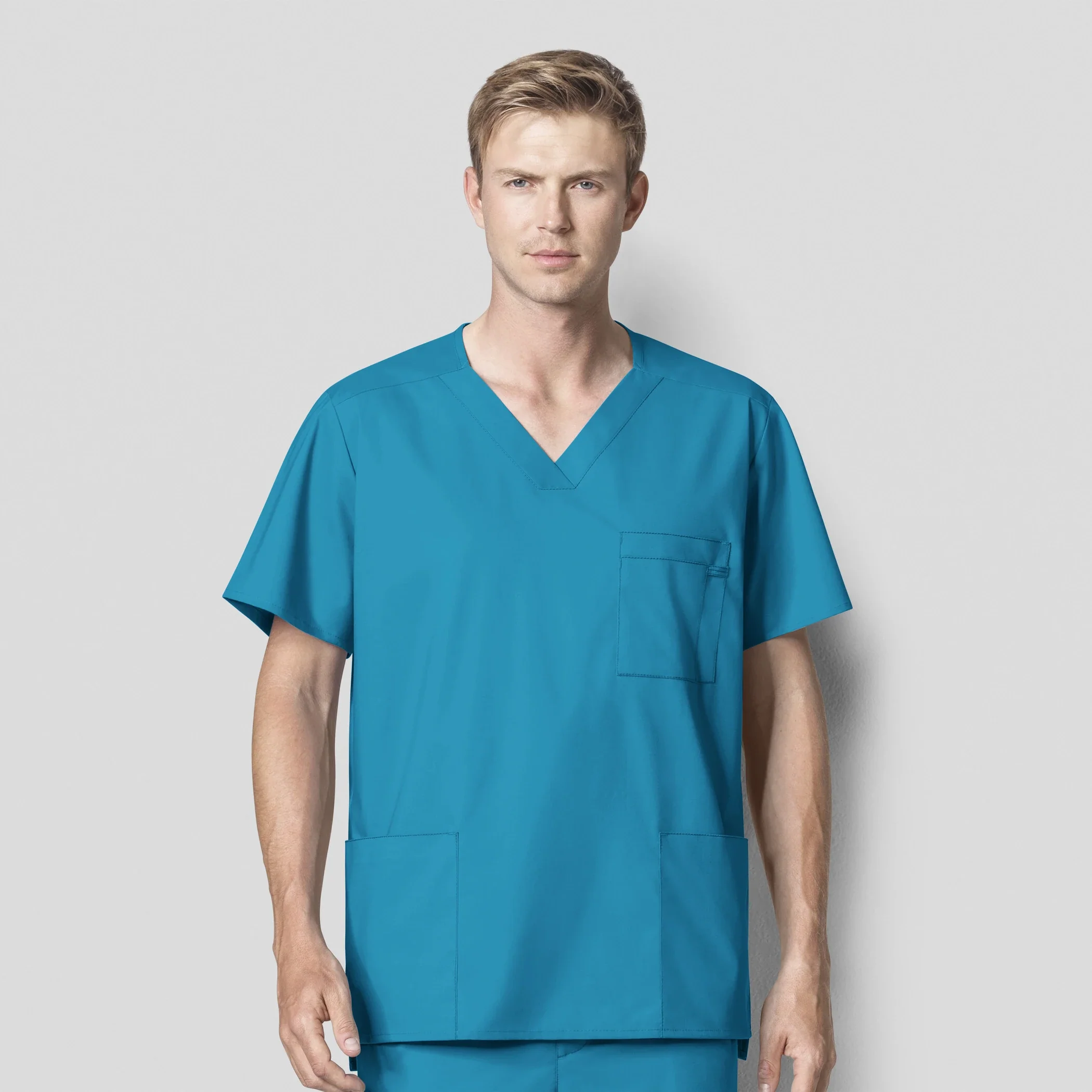103 WonderWORK Men's Multi-Pocket Scrub Top - Image 23