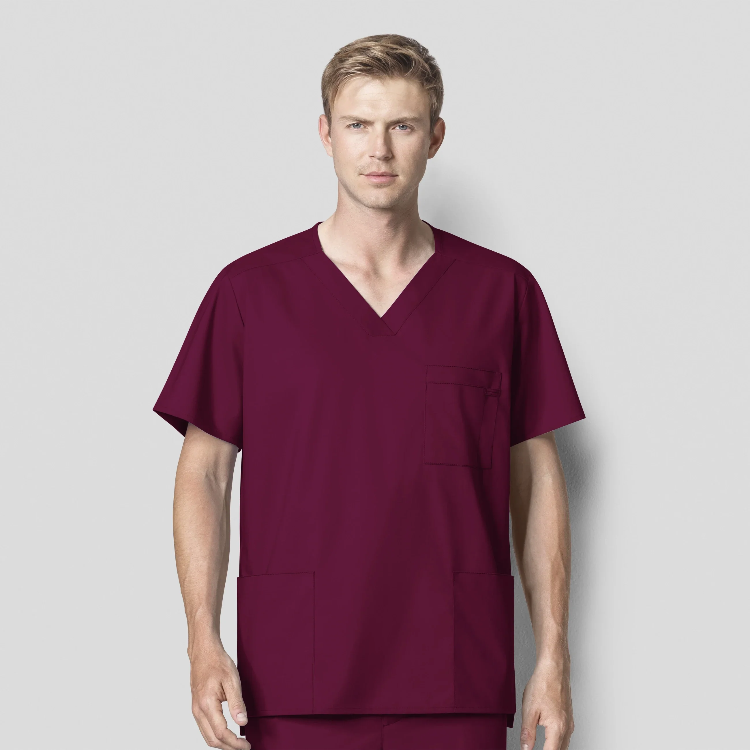 103 WonderWORK Men's Multi-Pocket Scrub Top - Image 24