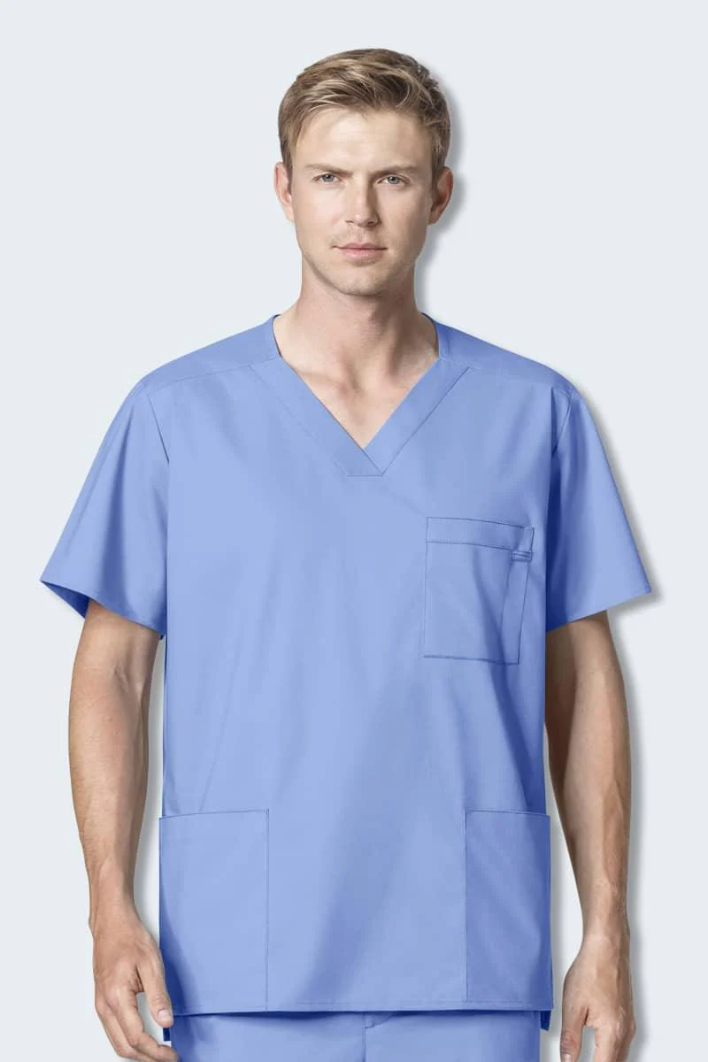 103 WonderWORK Men's Multi-Pocket Scrub Top - Image 5