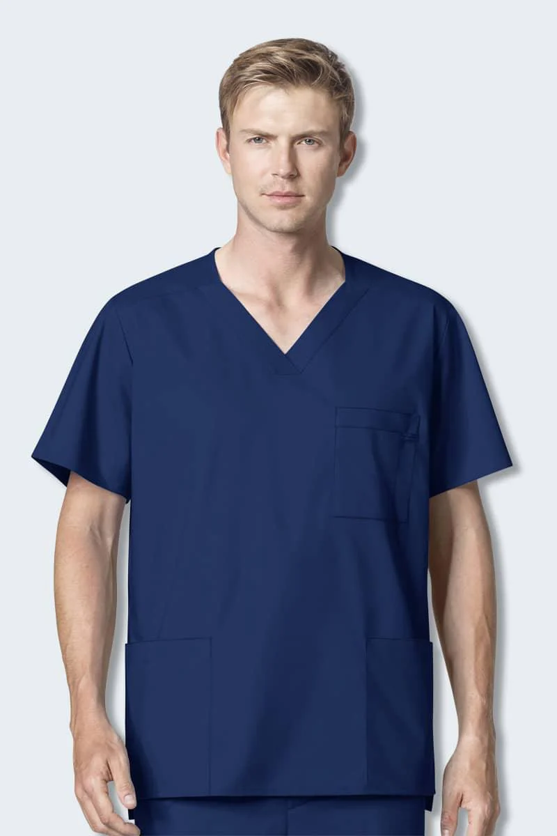 103 WonderWORK Men's Multi-Pocket Scrub Top - Image 9