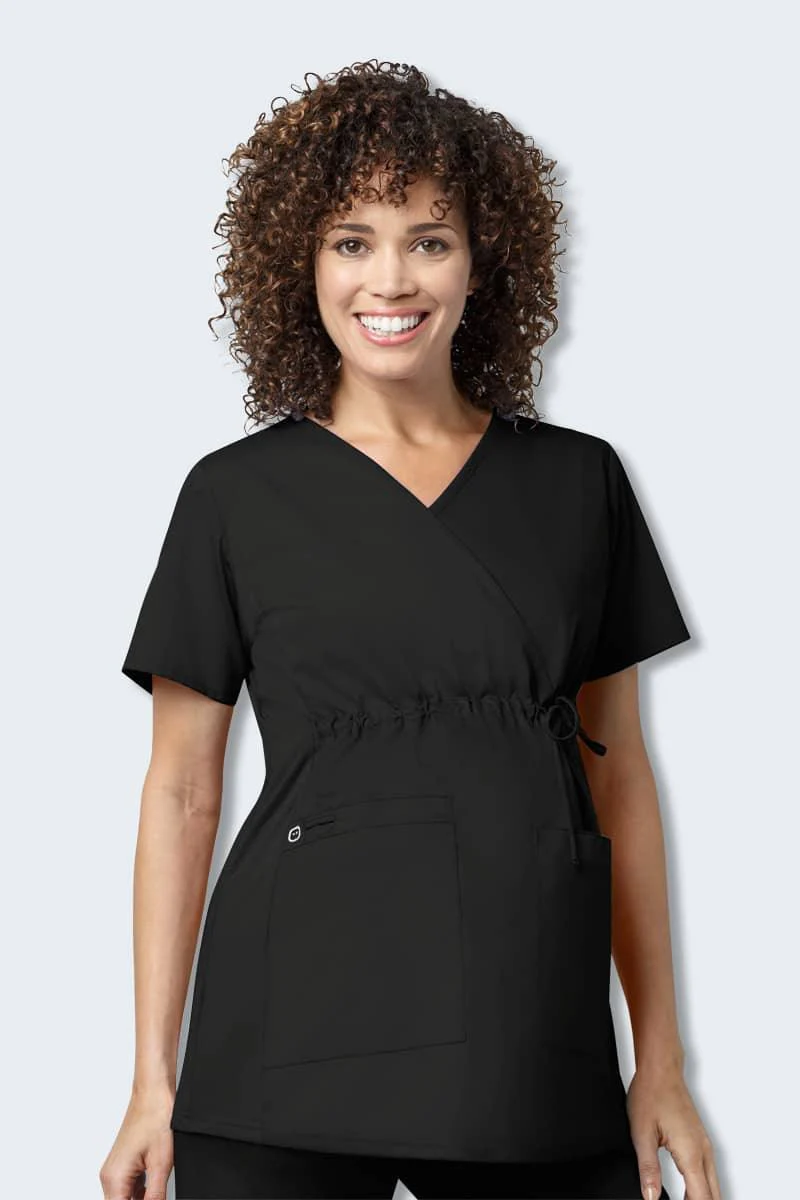 145 WonderWORK Women's Maternity Fit Nurses Scrub Top - Image 3