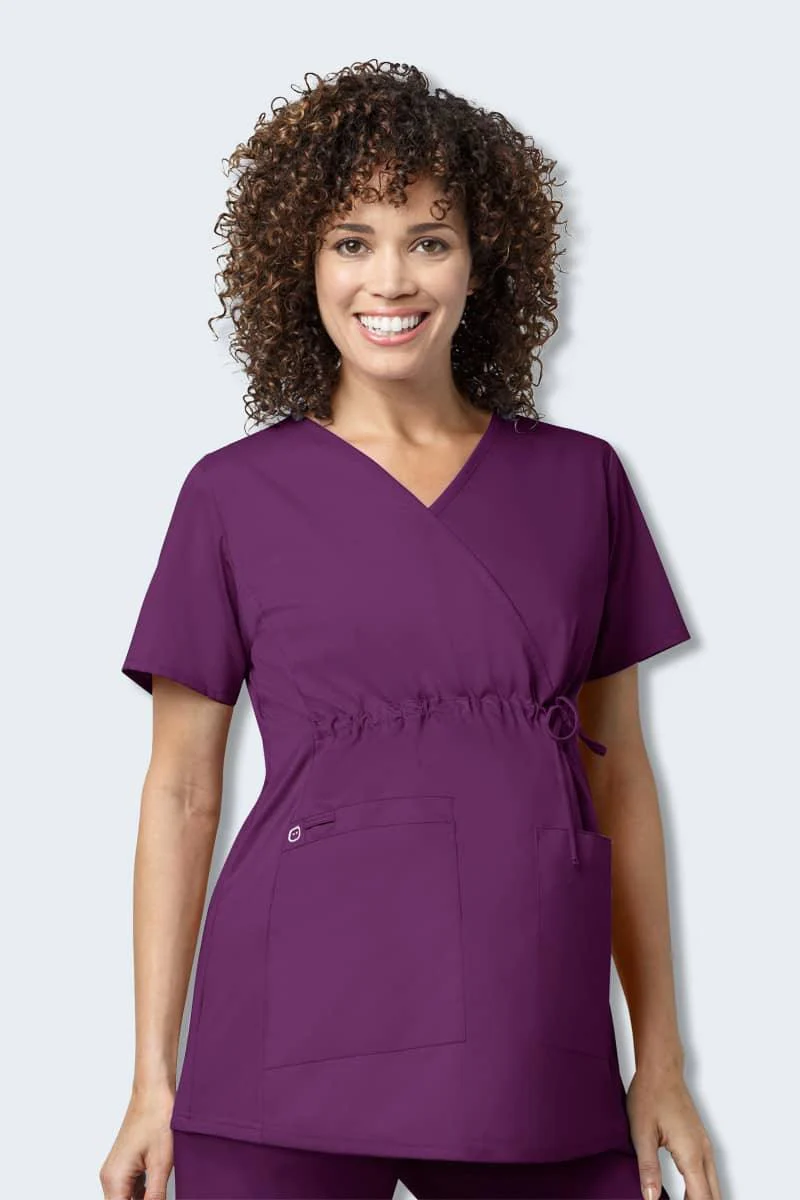 145 WonderWORK Women's Maternity Fit Nurses Scrub Top - Image 4