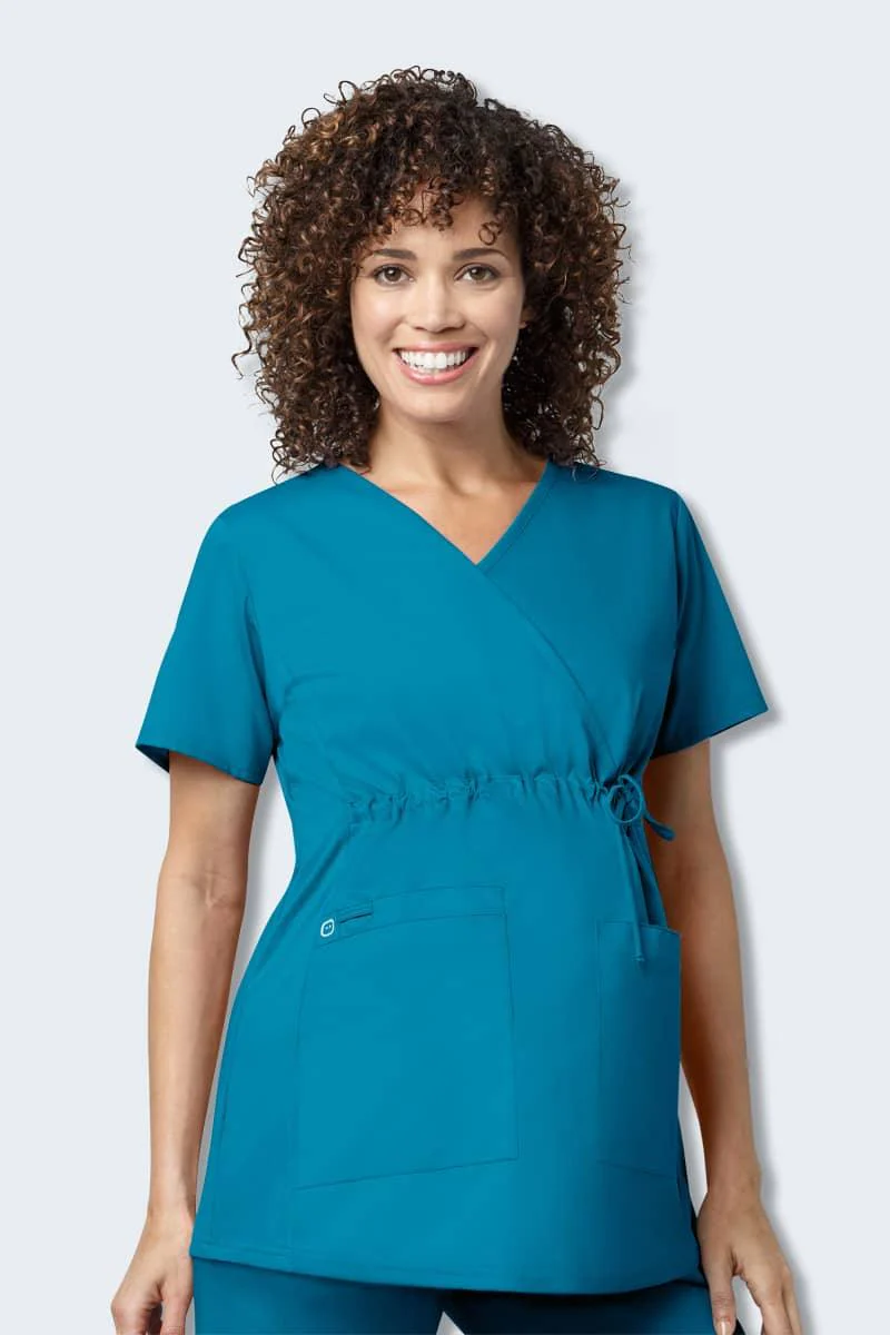 145 WonderWORK Women's Maternity Fit Nurses Scrub Top - Image 8