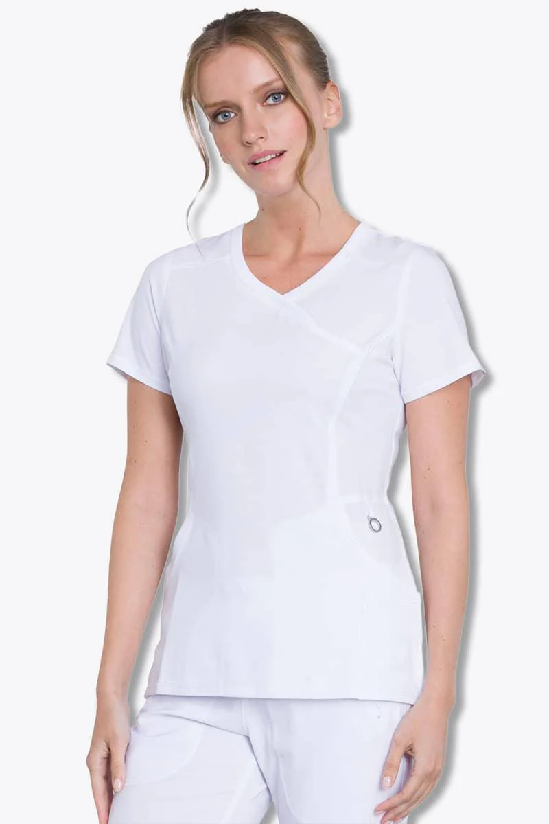 2625A Cherokee Infinity Women's Mock Wrap Scrub Top - Image 10