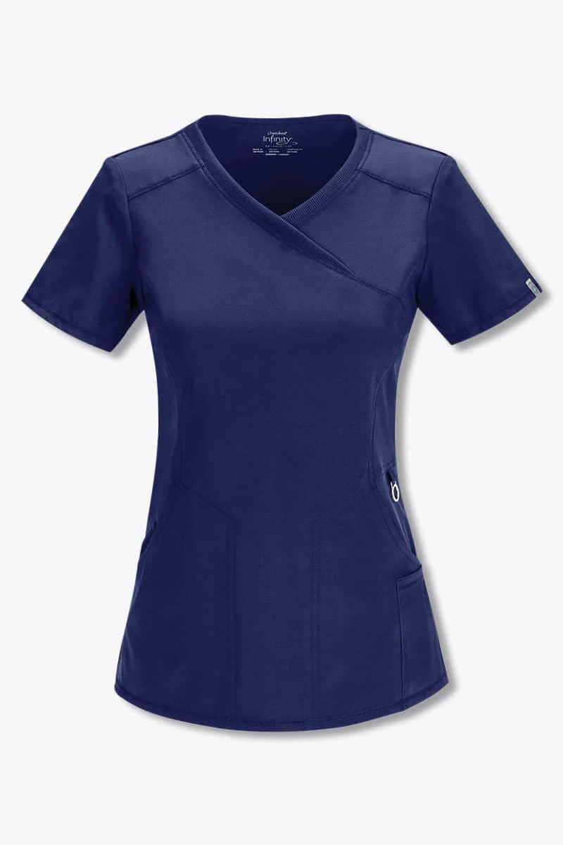 2625A Cherokee Infinity Women's Mock Wrap Scrub Top - Image 6