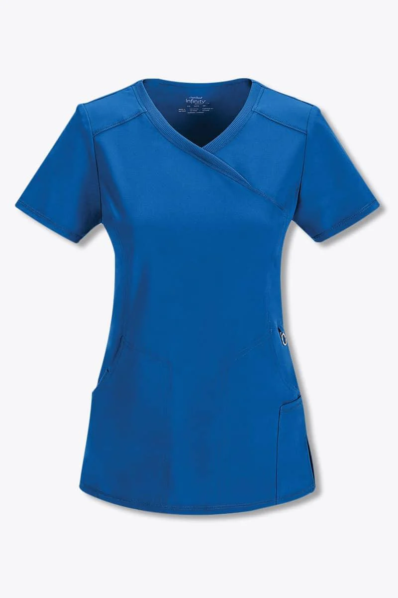 2625A Cherokee Infinity Women's Mock Wrap Scrub Top - Image 8
