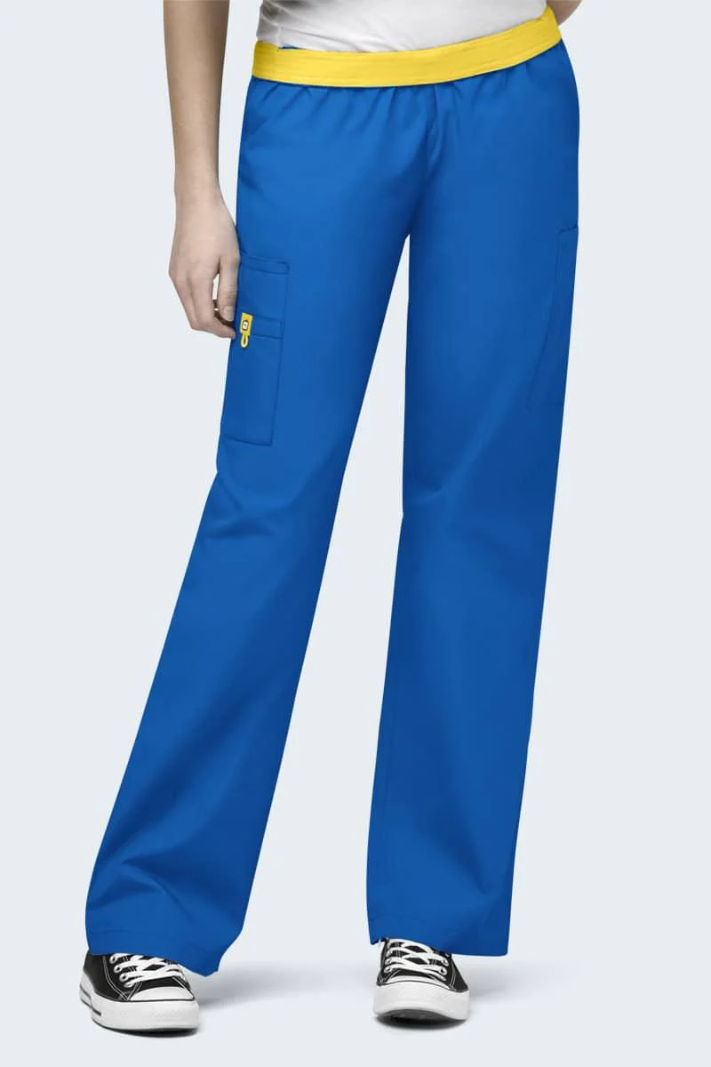 5016 Wonderwink Quebec Full Elastic Cargo Scrubs Pant - Image 11