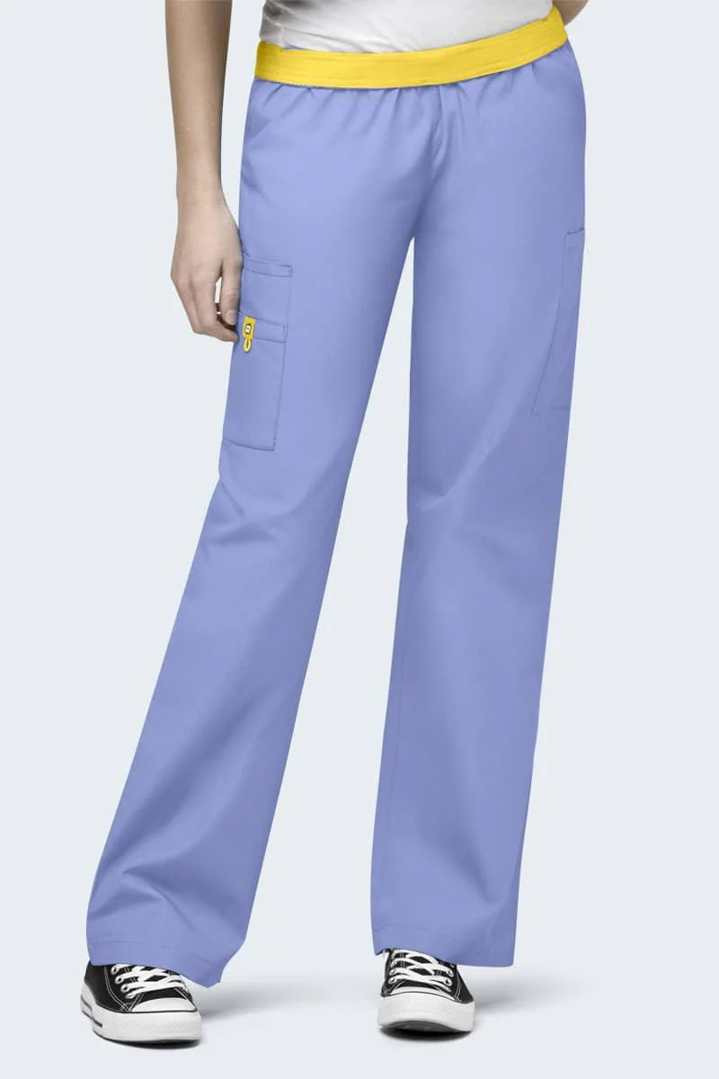 5016 Wonderwink Quebec Full Elastic Cargo Scrubs Pant - Image 5