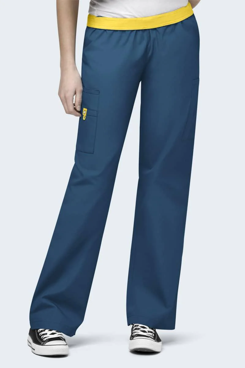 5016 Wonderwink Quebec Full Elastic Cargo Scrubs Pant - Image 6