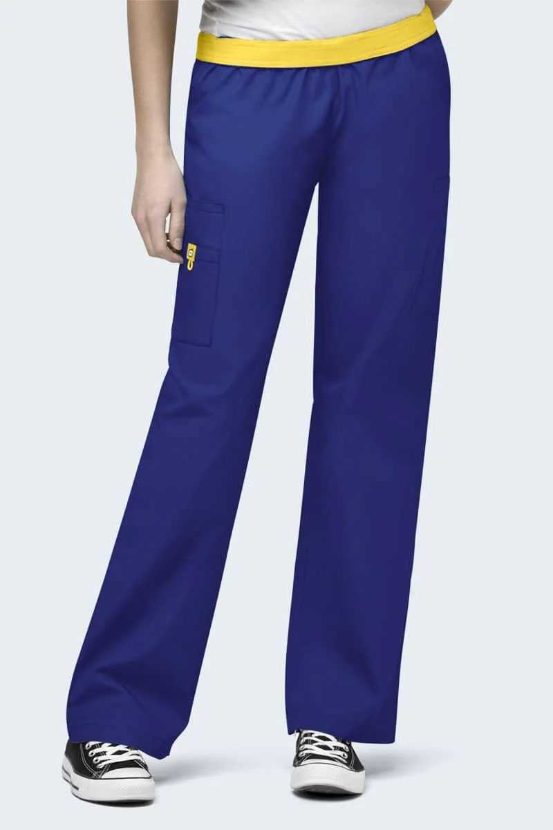 5016 Wonderwink Quebec Full Elastic Cargo Scrubs Pant - Image 7