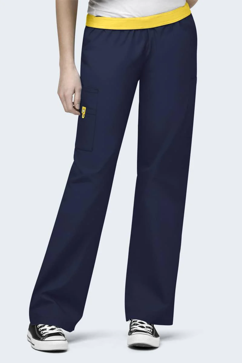 5016 Wonderwink Quebec Full Elastic Cargo Scrubs Pant - Image 9