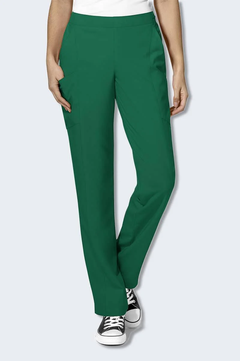 5155 QUT Podiatry Clinical Supervisor WonderWink W123 Womens Full Elastic Pant - Image 3