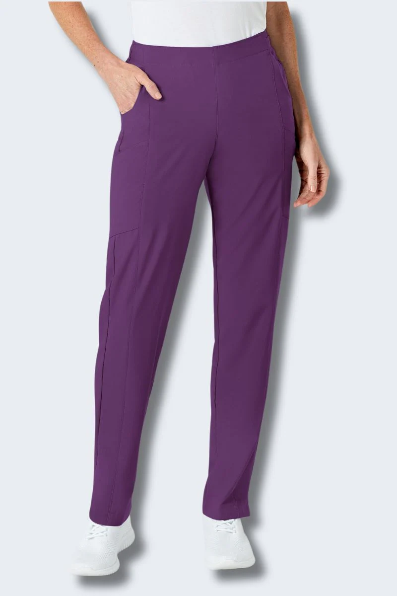 5155 WonderWink W123 Women's Full Elastic Scrub Pant - Image 5