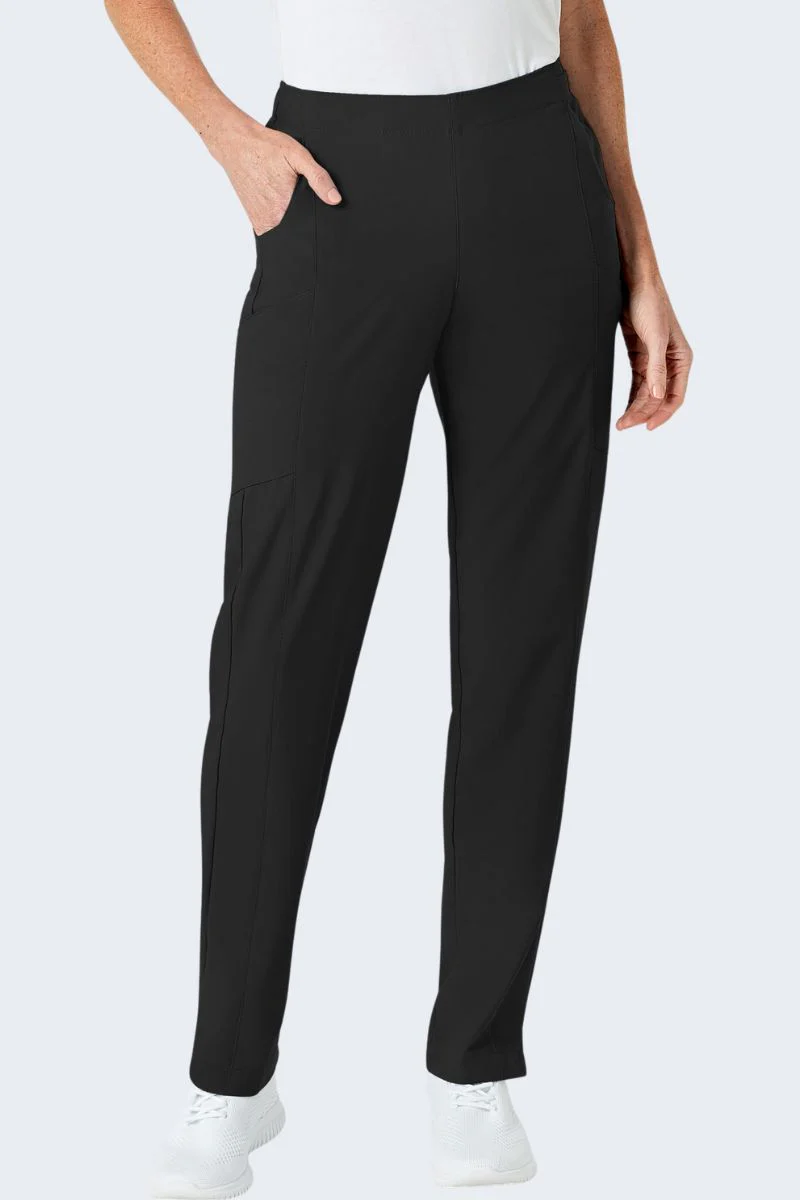 5155 WonderWink W123 Women's Full Elastic Scrub Pant - Image 3
