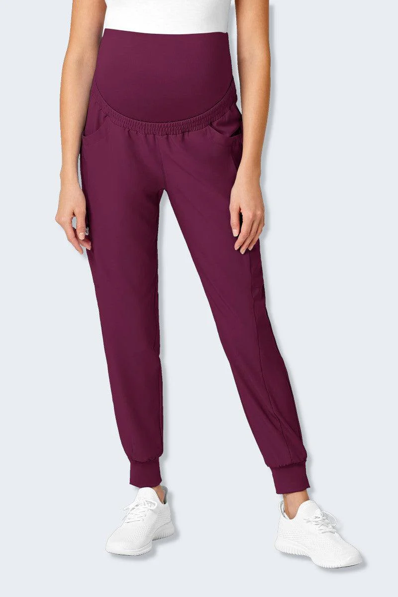 5455 WonderWink W123 Women's Maternity Stretch Scrub Pants - Image 8