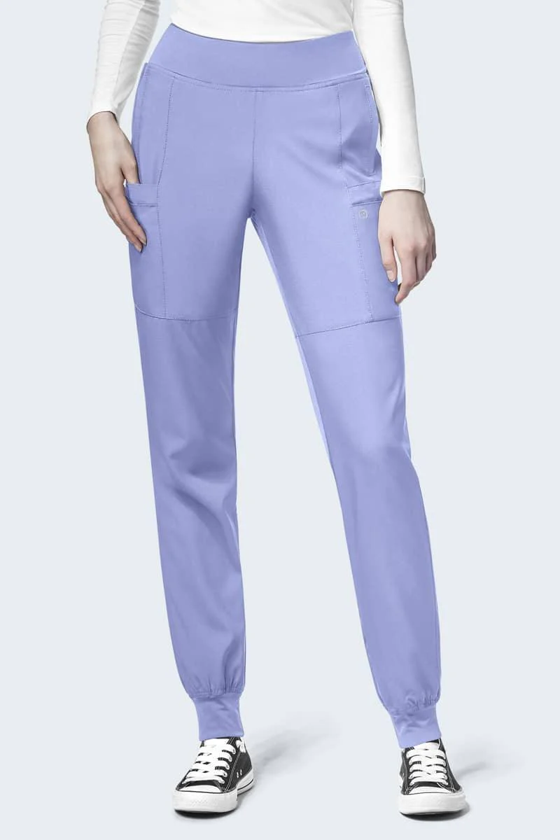 5555P WonderWink W123 Women's Petite Comfort Waist Cargo Jogger Pant - Image 3