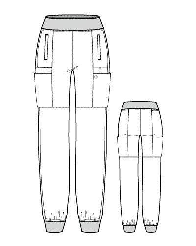 5555SP WonderWink W123 Women's Comfort Waist Cargo Jogger Pant - Image 6