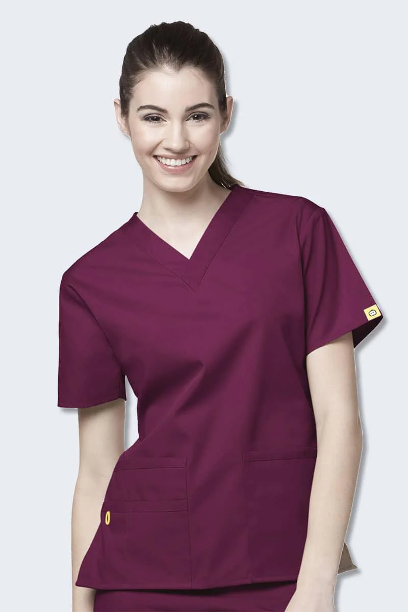 6016 WonderWink Bravo 5 Pocket V-neck Women's Scrubs Top - Image 13