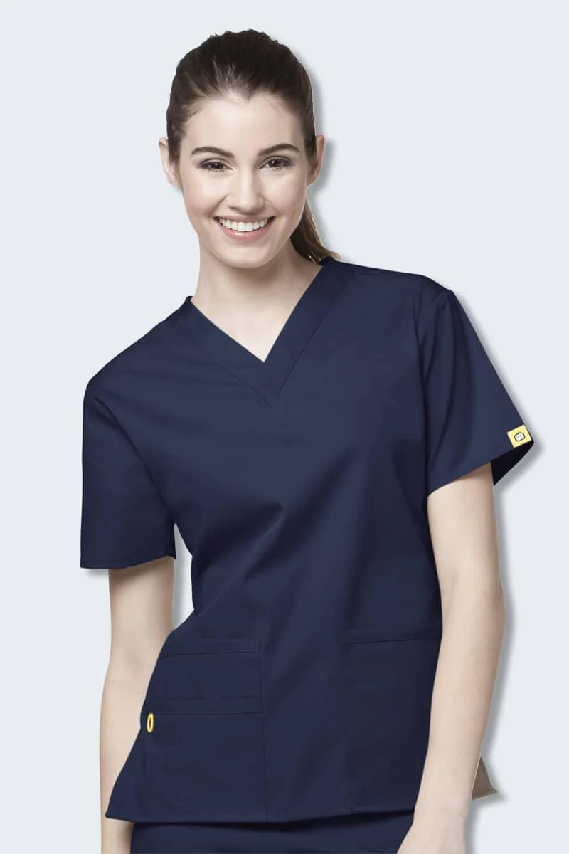 6016 WonderWink Bravo 5 Pocket V-neck Women's Scrubs Top - Image 4