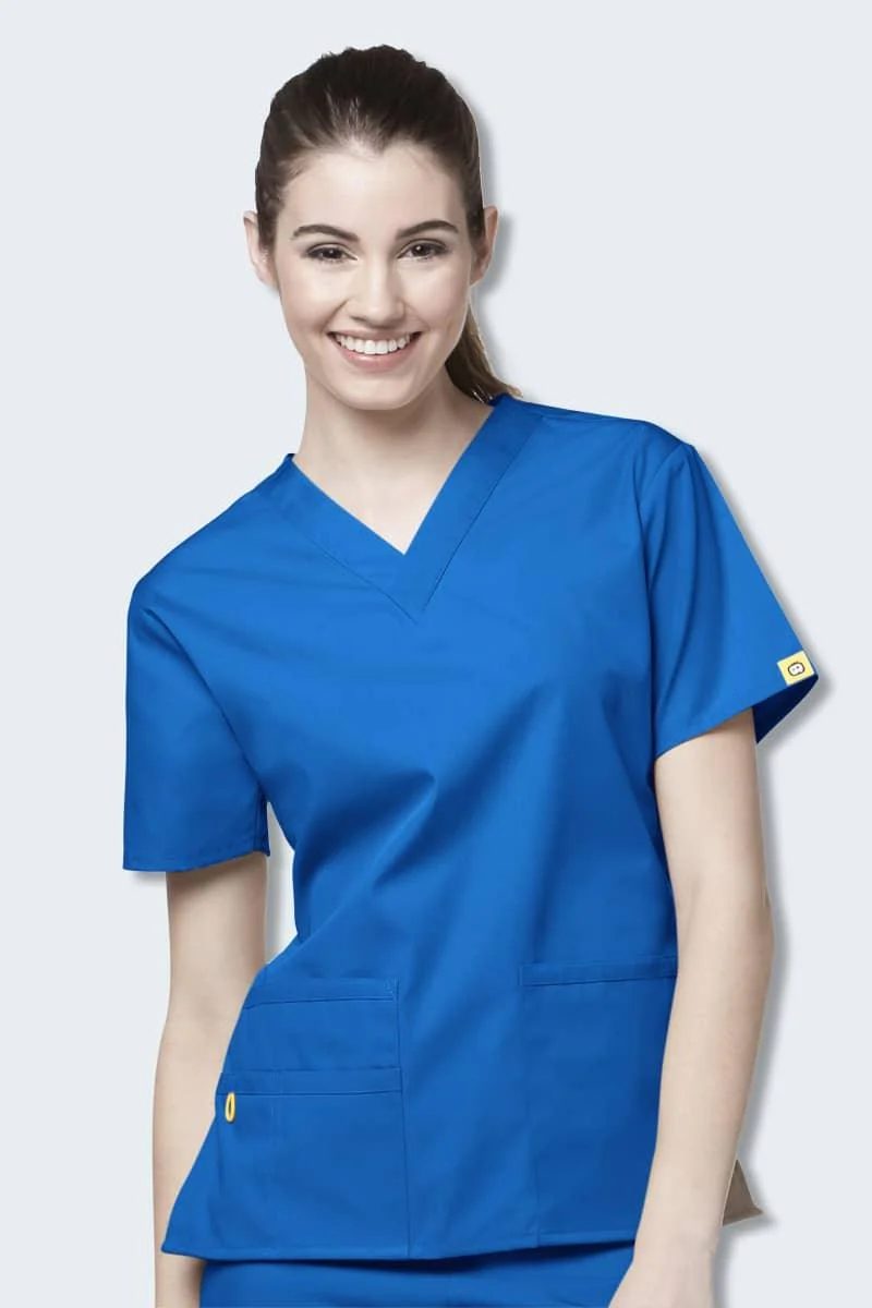 6016 WonderWink Bravo 5 Pocket V-neck Women's Scrubs Top - Image 5