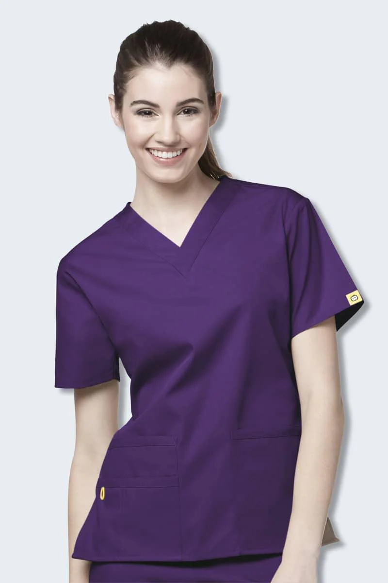 6016 WonderWink Bravo 5 Pocket V-neck Women's Scrubs Top - Image 8