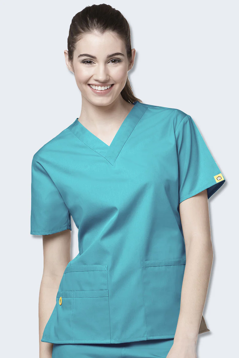 6016SP WonderWink Bravo 5 Pocket V-neck Women's Scrubs Top - Image 2