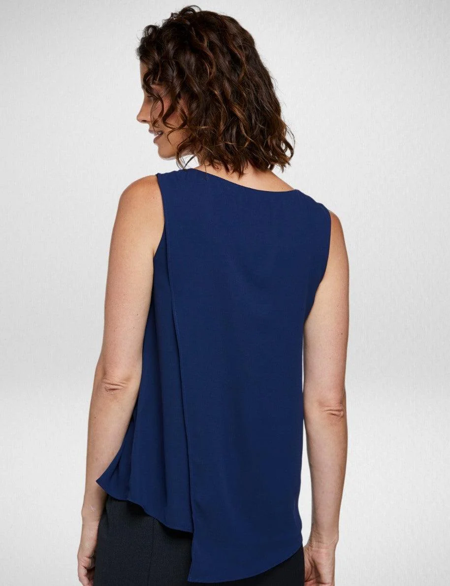 6051N81 Corporate Reflections Harmony Asymmetric Back Sleeveless Blouse - Image 3