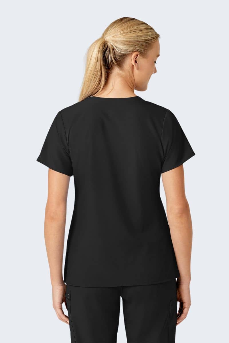 6155 WonderWink W123 Womens Stylized V-neck Top - Image 10