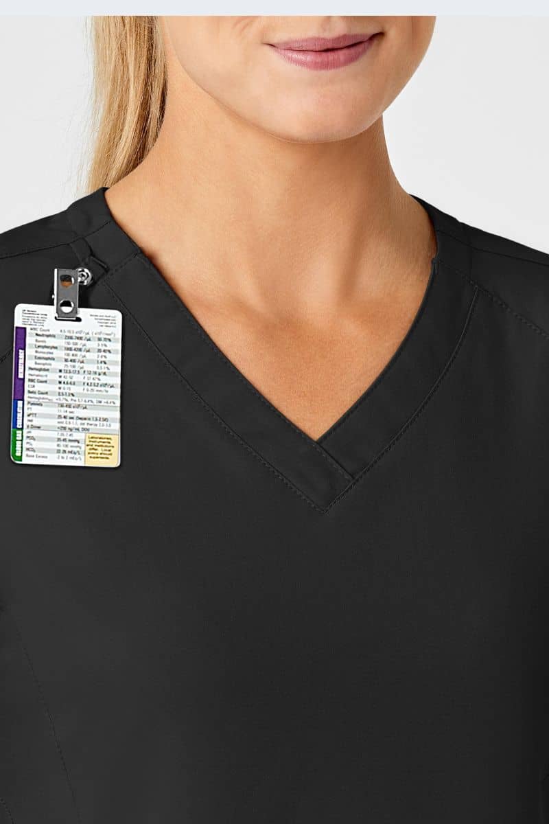 6155 WonderWink W123 Womens Stylized V-neck Top - Image 11