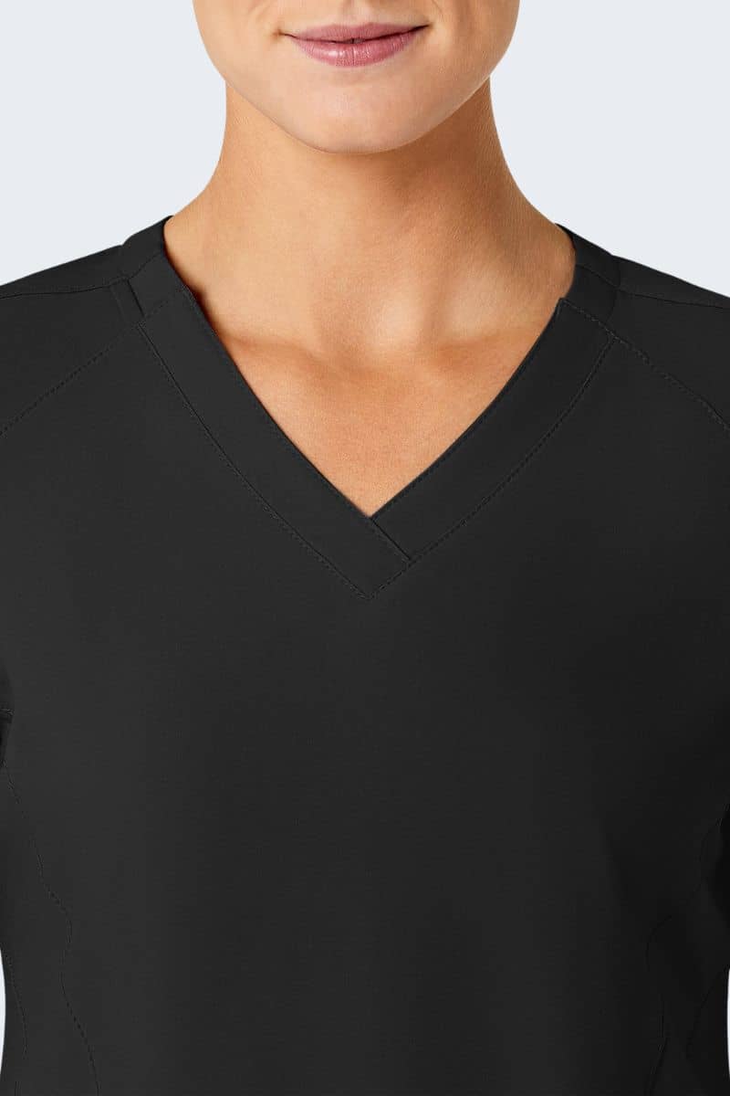 6155 WonderWink W123 Womens Stylized V-neck Top - Image 12