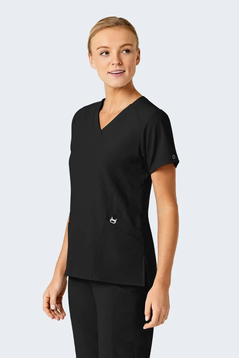 6155 WonderWink W123 Womens Stylized V-neck Top - Image 15
