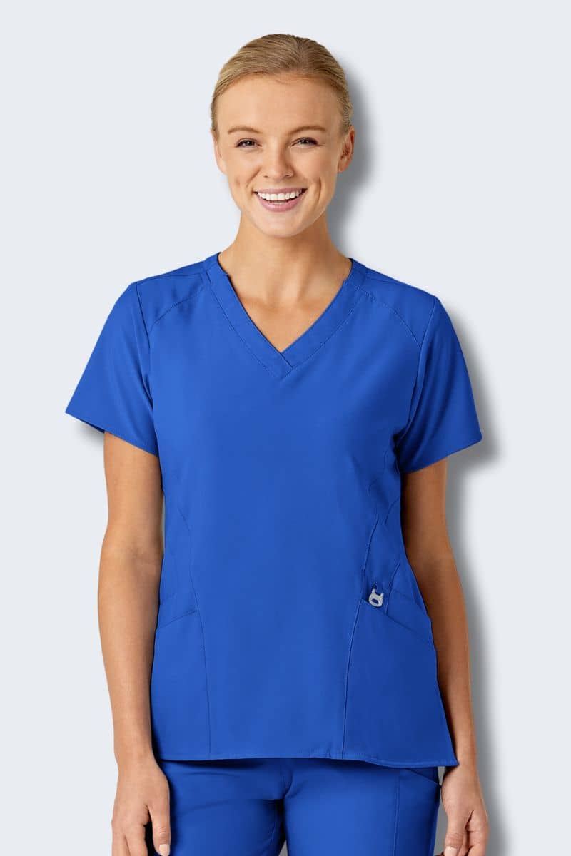 6155 WonderWink W123 Womens Stylized V-neck Top - Image 8