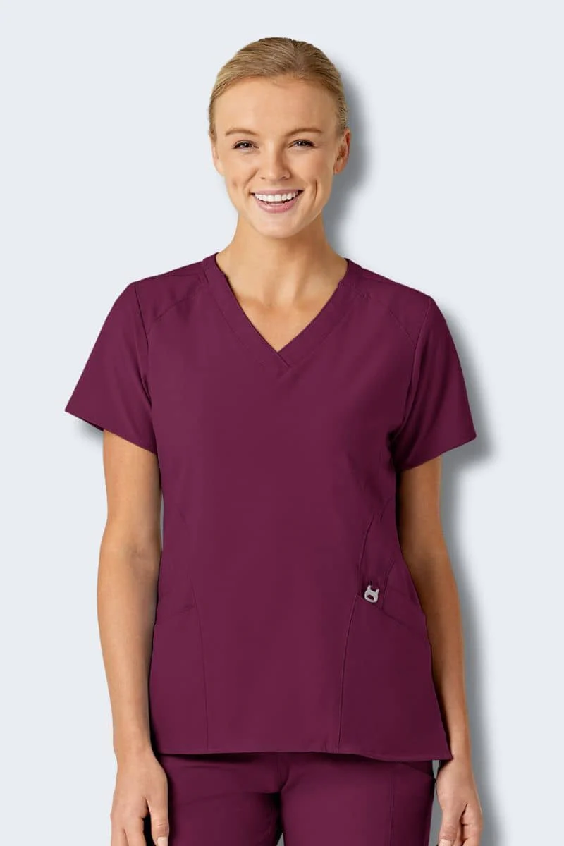 6155 WonderWink W123 Womens Stylized V-neck Top - Image 9