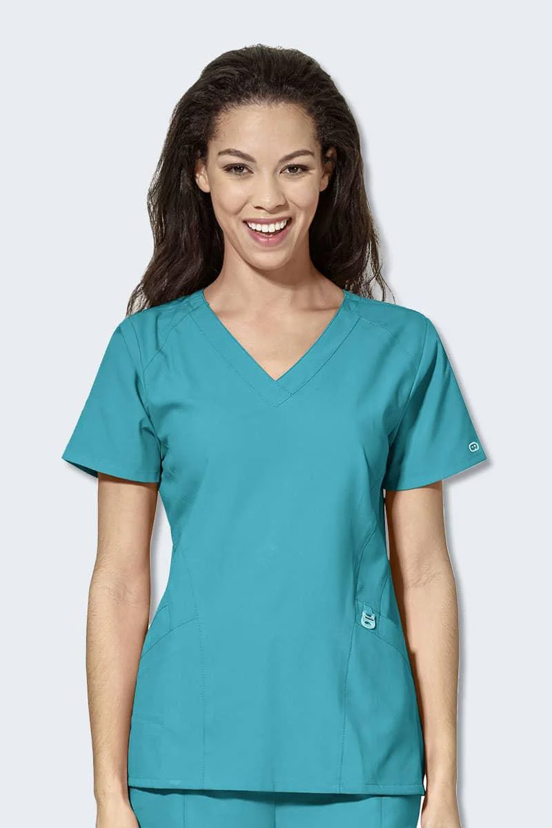 6155SP WonderWink W123 Womens Stylized V-neck Top - Image 10