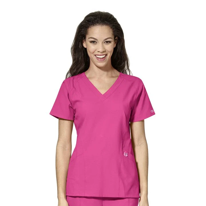 6155SP WonderWink W123 Womens Stylized V-neck Top - Image 11