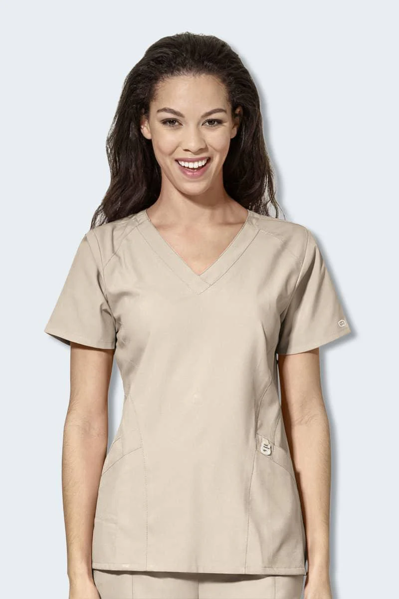 6155SP WonderWink W123 Womens Stylized V-neck Top - Image 6