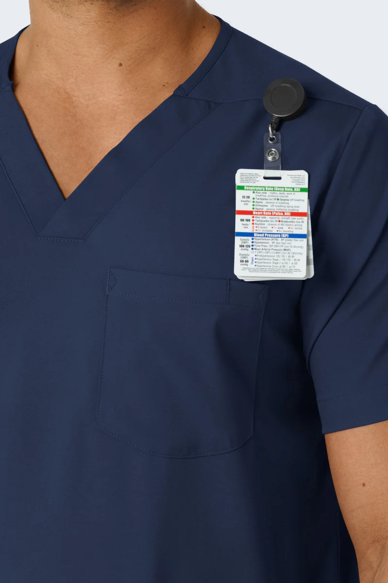 6351 WonderWink Boundless Men's V-Neck Scrub Top - Image 3