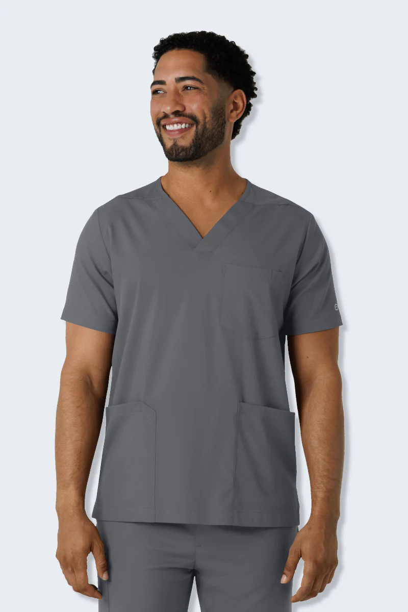 6351 WonderWink Boundless Men's V-Neck Scrub Top - Image 8
