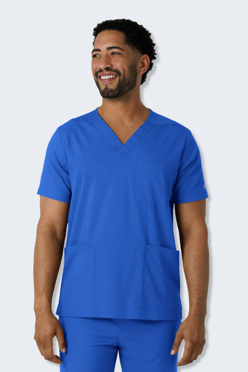 6351 WonderWink Boundless Men's V-Neck Scrub Top - Image 9