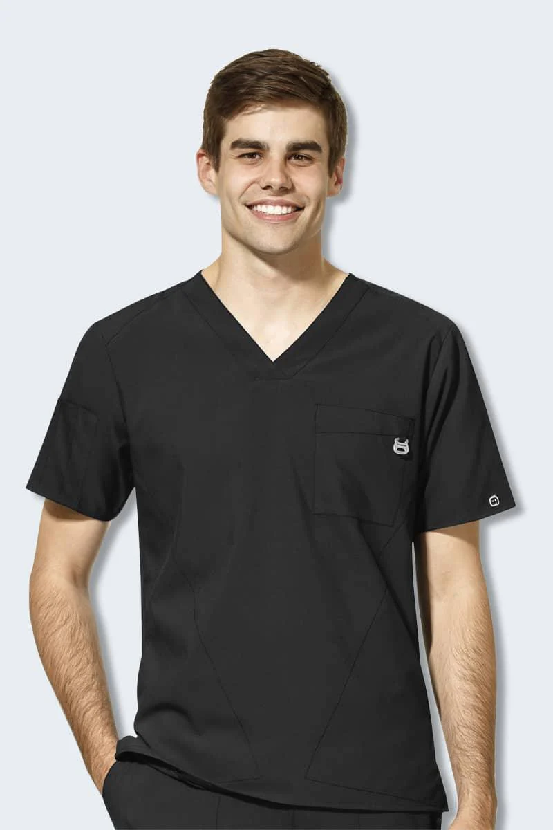 6355 WonderWink W123 Mens V-Neck Top - Image 7