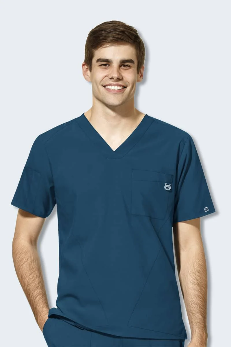 6355 WonderWink W123 Mens V-Neck Top - Image 8