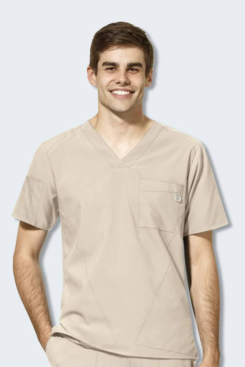 6355SP WonderWink W123 Mens V-Neck Top - Image 3