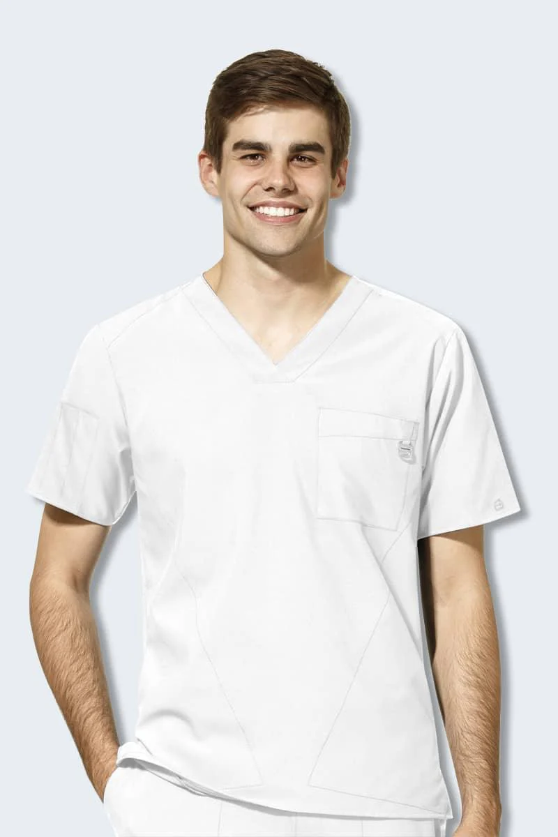 6355SP WonderWink W123 Mens V-Neck Top - Image 7
