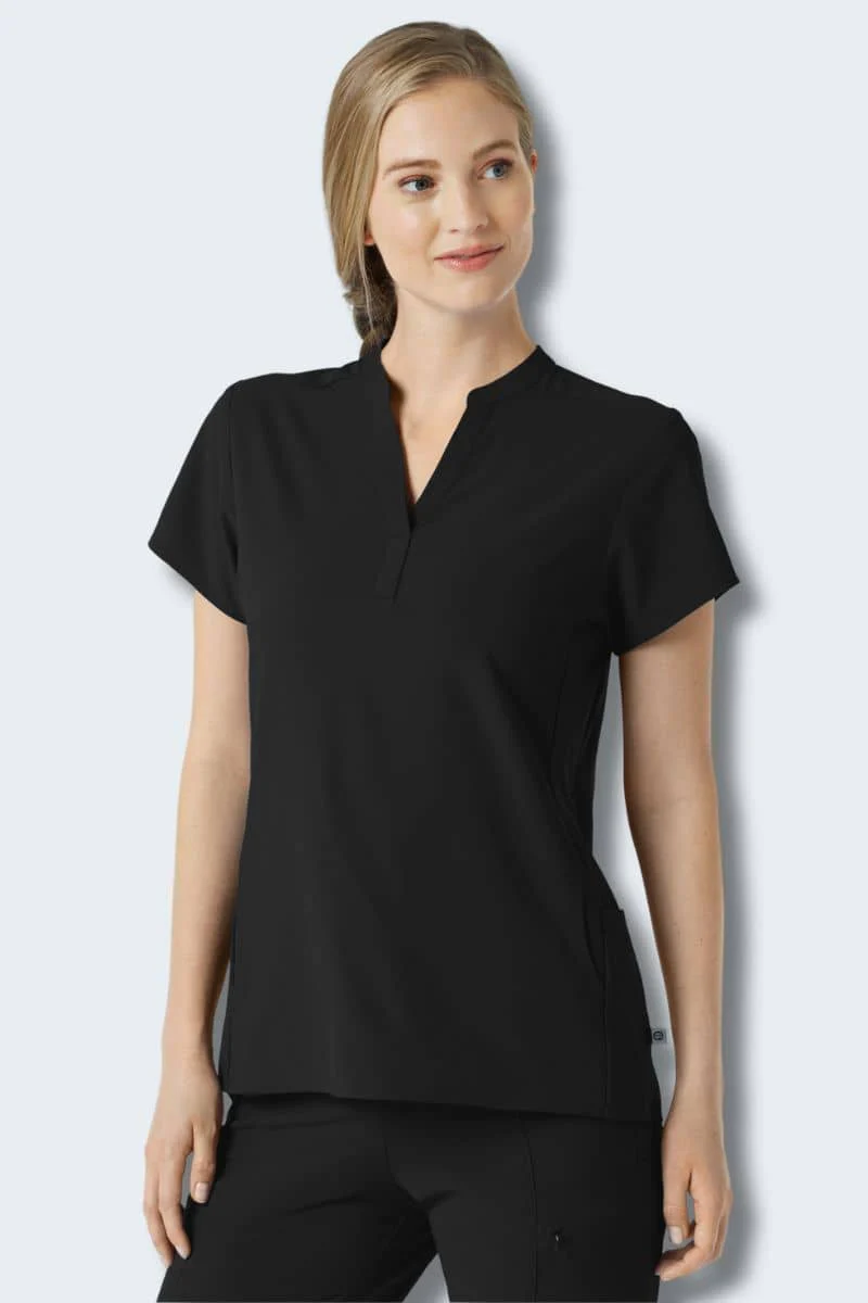 6734 Wink Renew Women's Mandarin Collar Scrub Top - Image 13