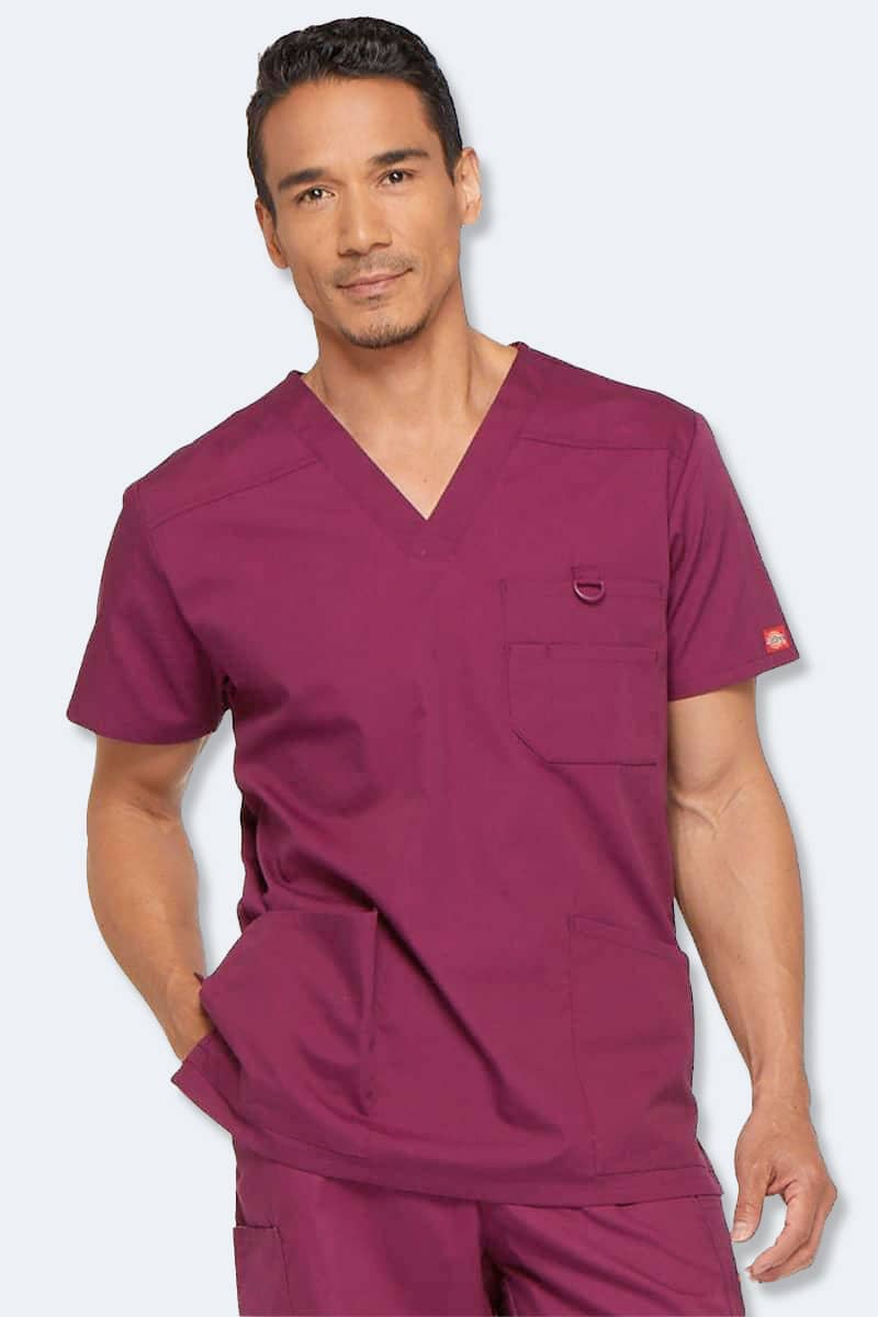 81906 Dickies EDS Signature Men's V-neck Utility Scrub Top - Image 10