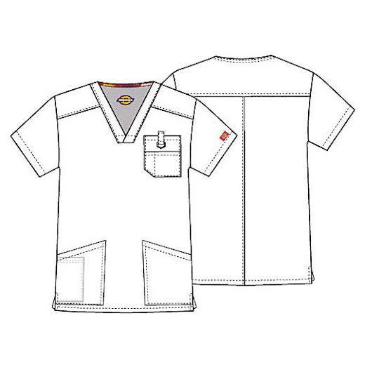 81906 Dickies EDS Signature Men's V-neck Utility Scrub Top - Image 11