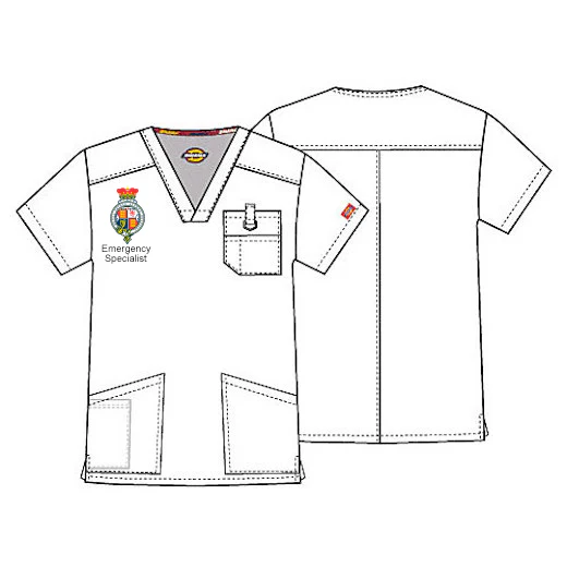 81906 RPA Emergency Specialist Dickies EDS Signature Men's V-neck Utility Scrub Top - Image 3